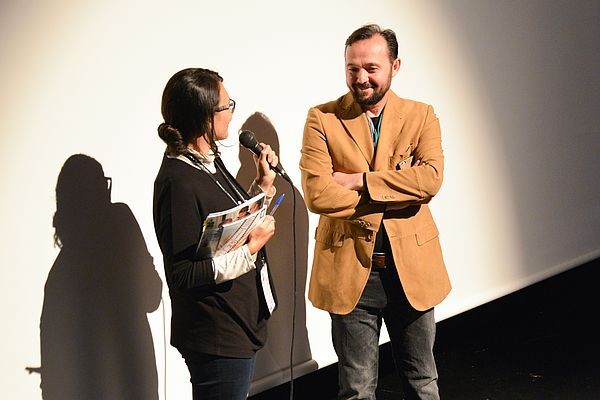 05 Cinema Host Milica Vlajkovic in QA with director Kastriot Abdyli after World Premiere of The Return Kthimi